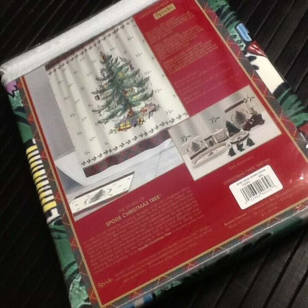 brand new Spode Whimsical Christmas Tree 72 inch x 72 inch Shower Curtain - Picture 4 of 9